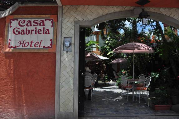 Nossa simpática pousada na cidade de Copán Ruinas, em Honduras